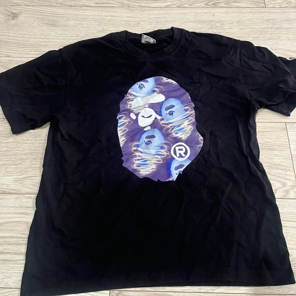 Bape Black and Purple Short Sleeve Tees